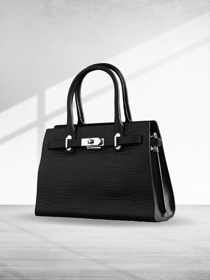 Women Croc-Embossed Satchel